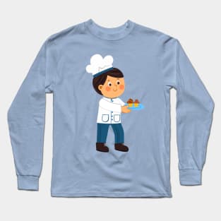 Little Chef T-Shirt For Kids Long Sleeve T-Shirt